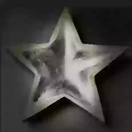 Wooden Star Dish With Metallic Detail